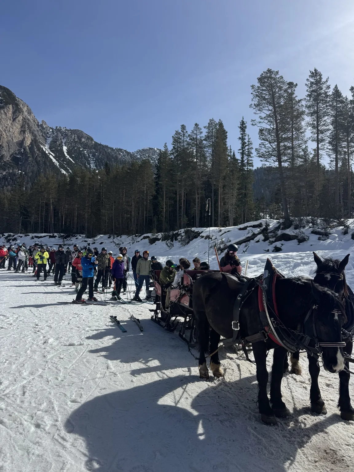 A winter day in the Dolomites.