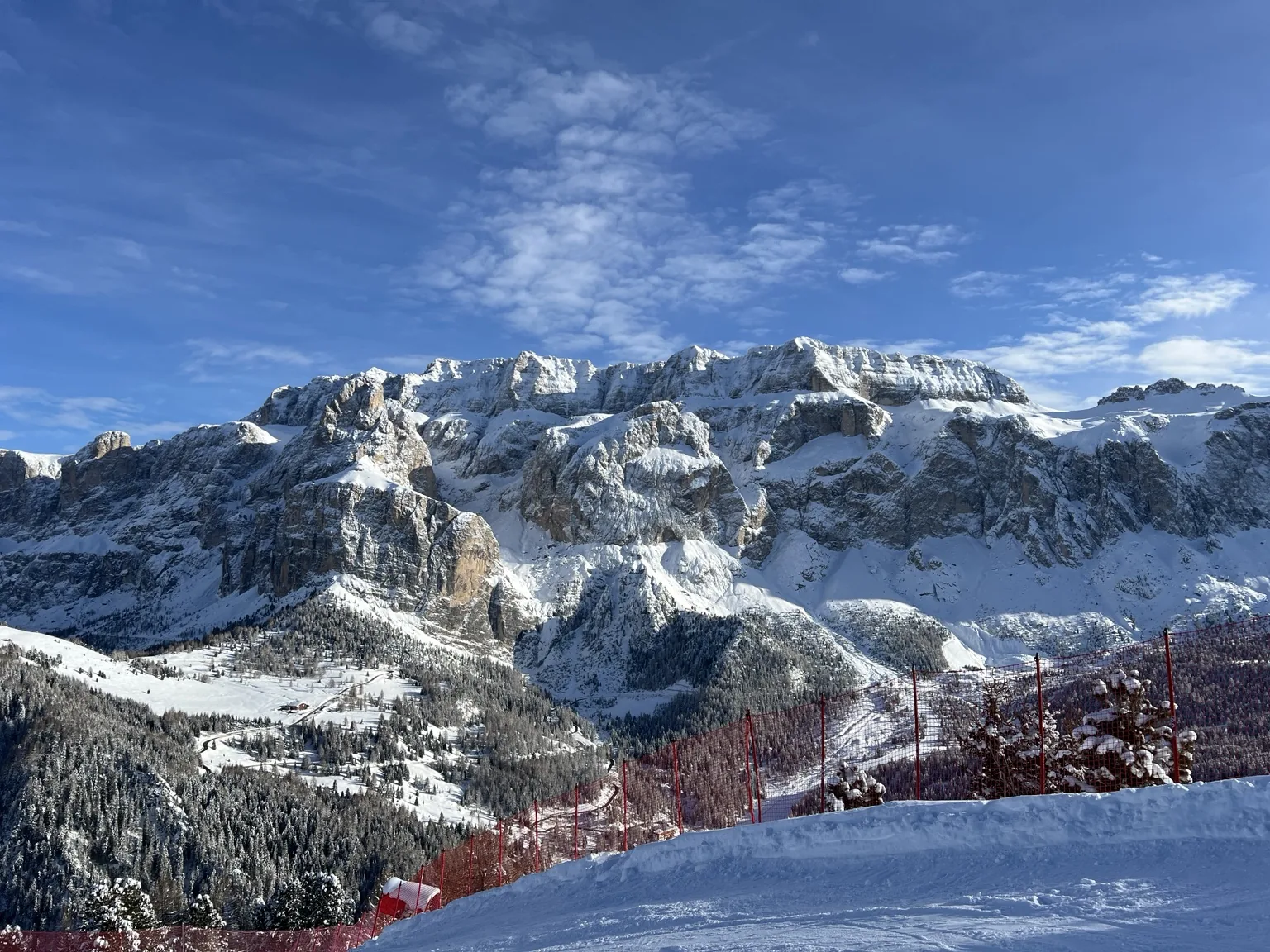 Winter views across the Dolomites