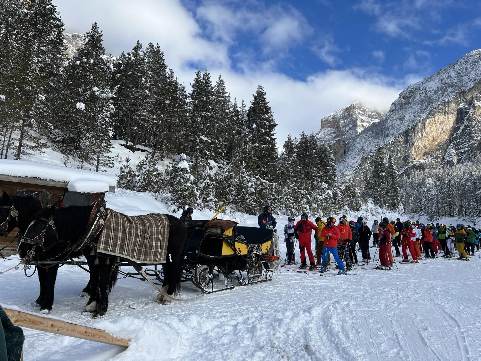 A winter day in the Dolomites.