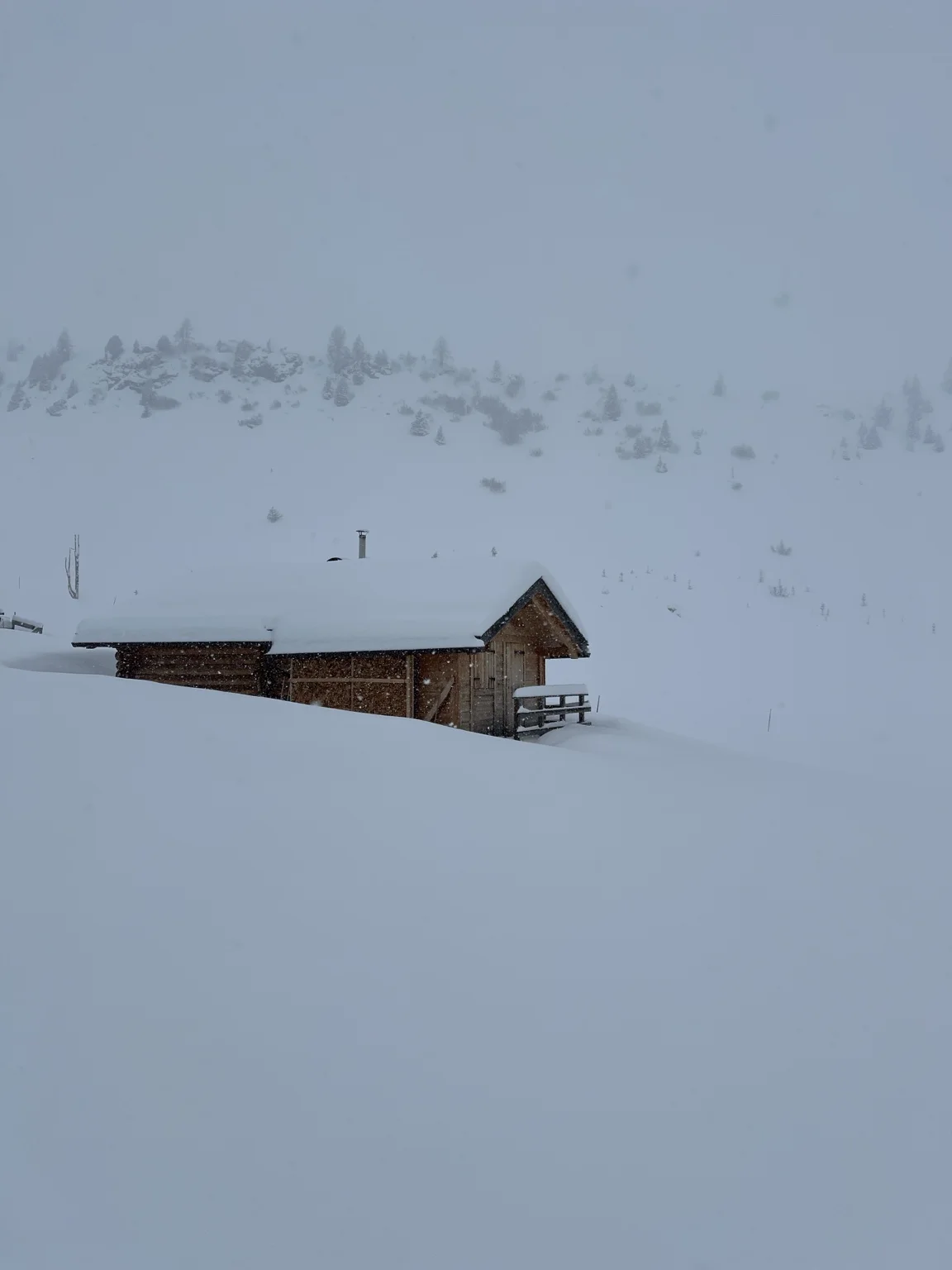 A winter day in the Dolomites.