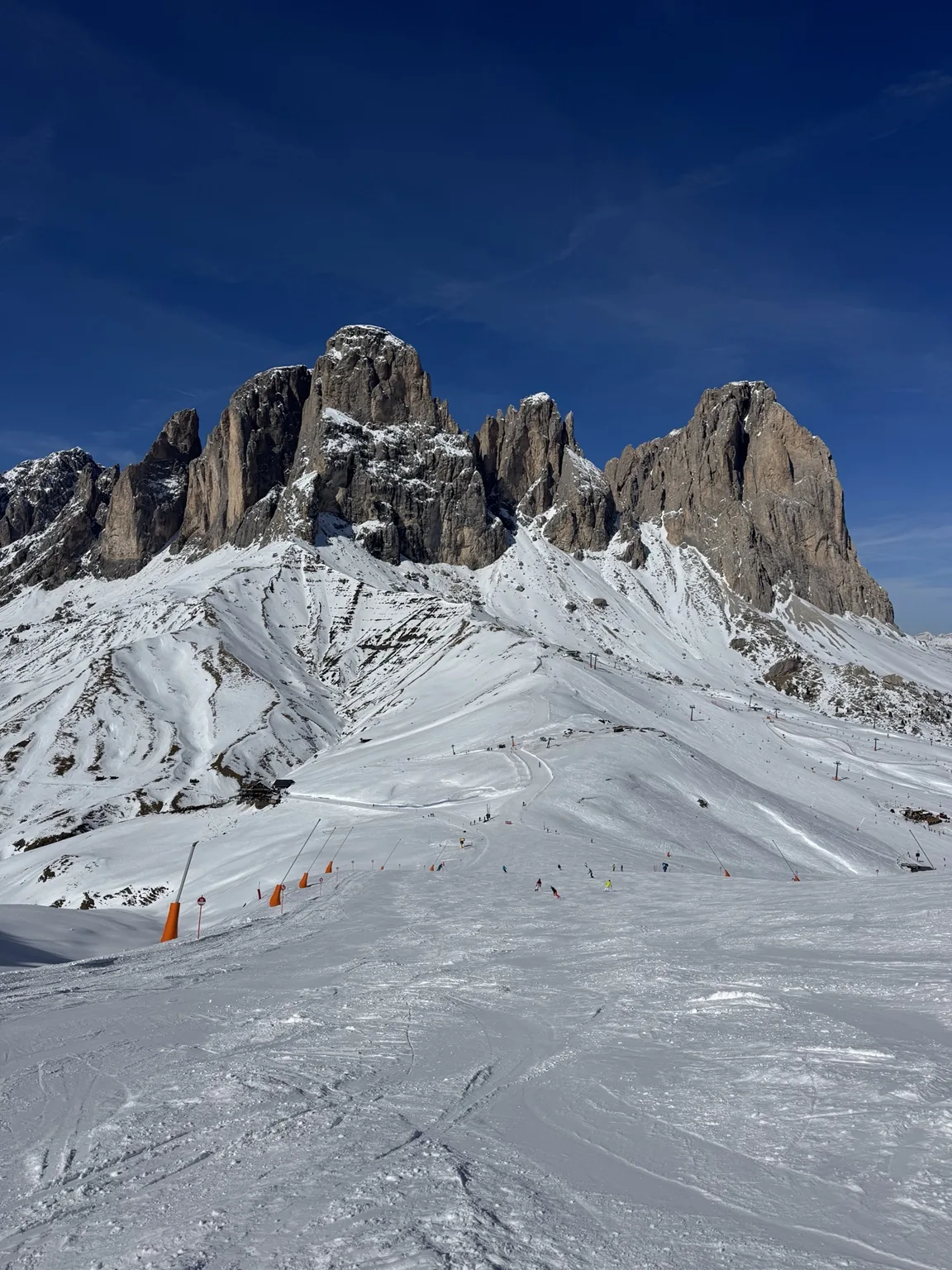 The Dolomites in winter.